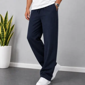 Natural-Lyocell-Fabric-Slim-Fit-Trousers-Length-110-Navy-Blue-heroshoop.com-view1.webp