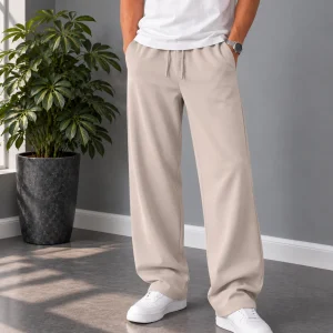 Natural-Lyocell-Semi-Baggy-Fit-Trousers-Length-110-Khaki-heroshoop.com-view1.webp