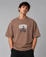 Premium-Cotton-T-Shirt-Makan-GOOD-VIBES-Print-Brown-heroshoop.com-View-1.webp