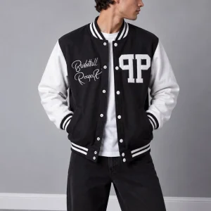 Printed-Boxy-Fit-Bomber-Sweatshirt-Brushed-3-Thread-Cotton-Fleece-color-black-www.heroshoop.com-view-1.webp