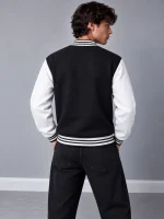 Printed-Boxy-Fit-Bomber-Sweatshirt-Brushed-3-Thread-Cotton-Fleece-color-black-www.heroshoop.com-view-2.webp