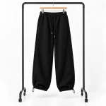 Baggy-Joggers-3-thread-cotton-French-terry-Length-110-cm-Elastic-waistband-Adjustable-toggle-cuffs-Color-Black-Code-8001-www.heroshoop.com-view-3.webp