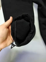 شلوار جاگر بگ / دورس 3 نخ پنبه / قد 110 / کمر کش / دمپا دو حالتی استوپر / رنگ مشکی / کد 8001 - تصویر 7