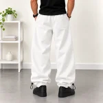 Baggy-style-jogger-pants-Dual-mode-cuffs-fitted-or-loose-3-thread-cotton-French-terry-White-With-cord-locks-www.heroshoop.com-view-2.webp