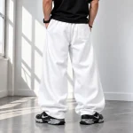Mens-and-Womens-Jogger-Pants-Baggy-Fit-White-3-Thread-Cotton-French-Terry-Adjustable-Dual-Mode-Hem-Cuffs-www.heroshoop.com-view-2.webp