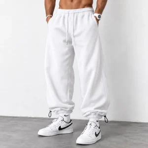 White-Sport-Jogger-Pants-Baggy-Fit-Premium-3-Thread-Cotton-Fleece-Dual-Mode-Adjustable-Cuffs-with-Stoppers-Master-Grade-Quality-www.heroshoop.com-view-1.webp